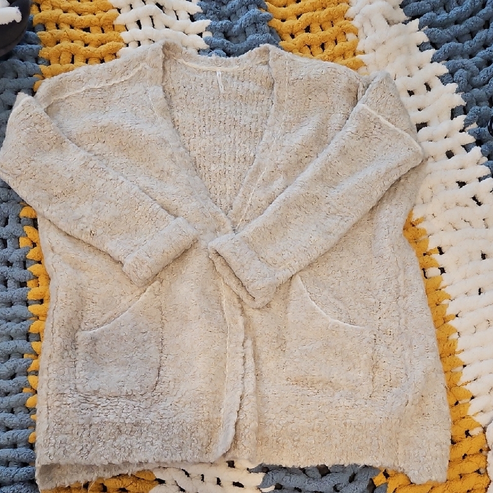 Free People Cream Women's Cardigan